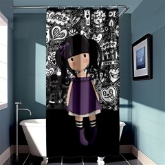 Dolly Girl In Purple Shower Curtain 36  X 72  (stall)  by Valentinaart