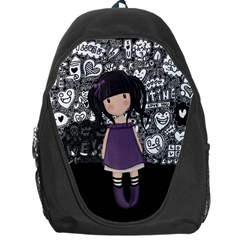 Dolly Girl In Purple Backpack Bag by Valentinaart