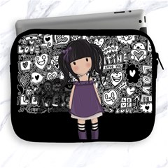 Dolly Girl In Purple Apple Ipad 2/3/4 Zipper Cases by Valentinaart