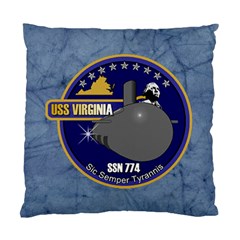 Uss Virginia ( Ssn 774 ) Crest Cushion Case (single Sided)  by Bigfootshirtshop