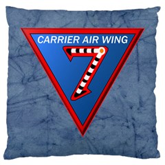 Carrier Air Wing Seven  Large Cushion Case (two Sides) by Bigfootshirtshop