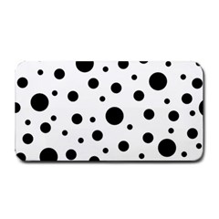 Black On White Polka Dot Pattern Medium Bar Mats by LoolyElzayat