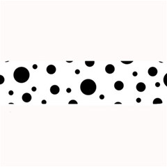 Black On White Polka Dot Pattern Large Bar Mats by LoolyElzayat