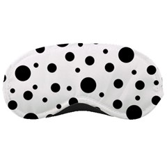 Black On White Polka Dot Pattern Sleeping Masks by LoolyElzayat