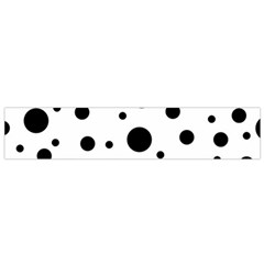 Black On White Polka Dot Pattern Flano Scarf (small)  by LoolyElzayat