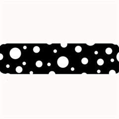 White On Black Polka Dot Pattern Large Bar Mats by LoolyElzayat