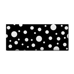 White On Black Polka Dot Pattern Cosmetic Storage Cases by LoolyElzayat