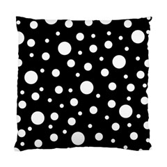 White On Black Polka Dot Pattern Standard Cushion Case (two Sides) by LoolyElzayat