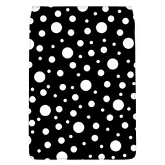 White On Black Polka Dot Pattern Flap Covers (l)  by LoolyElzayat