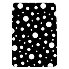 White On Black Polka Dot Pattern Flap Covers (s)  by LoolyElzayat