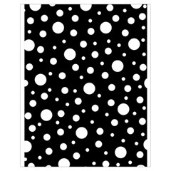 White On Black Polka Dot Pattern Drawstring Bag (small) by LoolyElzayat