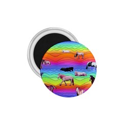 Horses In Rainbow 1 75  Magnets