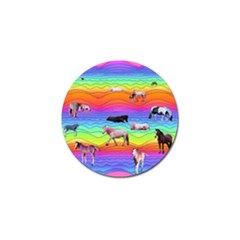 Horses In Rainbow Golf Ball Marker by CosmicEsoteric