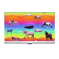 Horses In Rainbow Business Card Holders by CosmicEsoteric