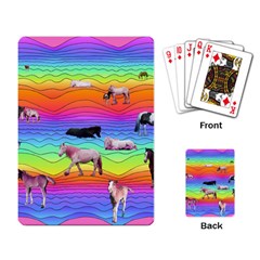 Horses In Rainbow Playing Card