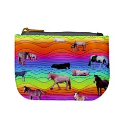 Horses In Rainbow Mini Coin Purses by CosmicEsoteric