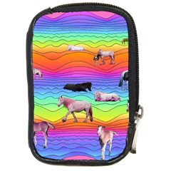 Horses In Rainbow Compact Camera Cases