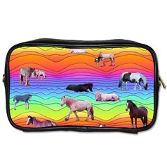 Horses In Rainbow Toiletries Bags by CosmicEsoteric