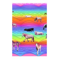 Horses In Rainbow Shower Curtain 48  X 72  (small) 