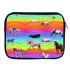 Horses In Rainbow Apple Ipad 2/3/4 Zipper Cases by CosmicEsoteric