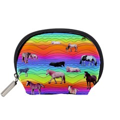 Horses In Rainbow Accessory Pouches (small)  by CosmicEsoteric