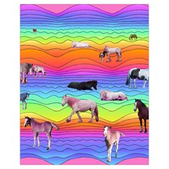 Horses In Rainbow Drawstring Bag (small)