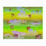 Cows and Clouds in the Green Fields Small Glasses Cloth (2-Side) Back