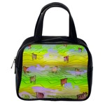 Cows and Clouds in the Green Fields Classic Handbags (One Side) Front