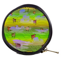 Cows and Clouds in the Green Fields Mini Makeup Bags