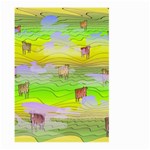 Cows and Clouds in the Green Fields Large Garden Flag (Two Sides) Front