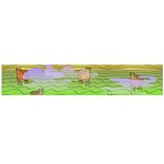 Cows and Clouds in the Green Fields Large Flano Scarf  Front