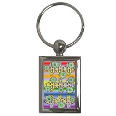 Amoeba Flowers Key Chains (rectangle)  by CosmicEsoteric