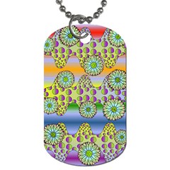 Amoeba Flowers Dog Tag (two Sides) by CosmicEsoteric