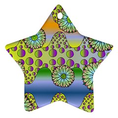 Amoeba Flowers Star Ornament (two Sides) by CosmicEsoteric