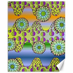 Amoeba Flowers Canvas 11  X 14   by CosmicEsoteric