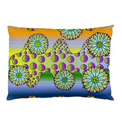 Amoeba Flowers Pillow Case by CosmicEsoteric