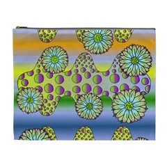 Amoeba Flowers Cosmetic Bag (xl) by CosmicEsoteric