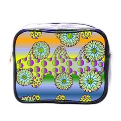 Amoeba Flowers Mini Toiletries Bags by CosmicEsoteric