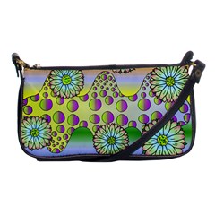 Amoeba Flowers Shoulder Clutch Bags by CosmicEsoteric