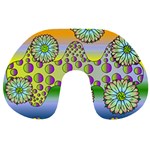 Amoeba Flowers Travel Neck Pillows Front