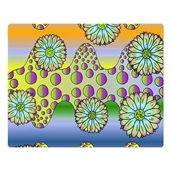 Amoeba Flowers Double Sided Flano Blanket (large)  by CosmicEsoteric