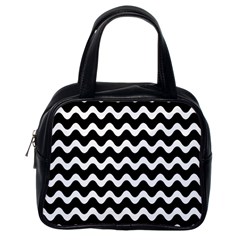 Wave Pattern Wavy Halftone Classic Handbags (one Side) by Celenk