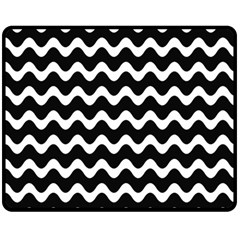 Wave Pattern Wavy Halftone Fleece Blanket (medium)  by Celenk