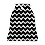 Wave Pattern Wavy Halftone Ornament (Bell) Front