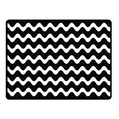 Wave Pattern Wavy Halftone Double Sided Fleece Blanket (small)  by Celenk