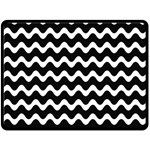 Wave Pattern Wavy Halftone Double Sided Fleece Blanket (Large)  80 x60  Blanket Front