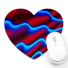 Wave Pattern Background Curve Heart Mousepads by Celenk