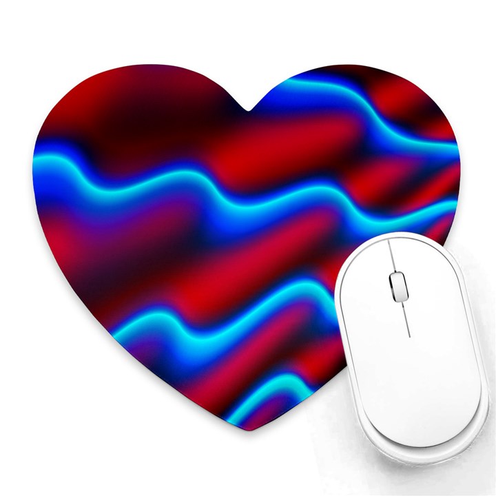 Wave Pattern Background Curve Heart Mousepads