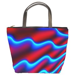 Wave Pattern Background Curve Bucket Bags