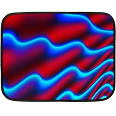 Wave Pattern Background Curve Double Sided Fleece Blanket (mini)  by Celenk